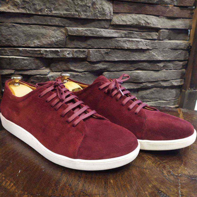 Bordo Süet Sneakers 