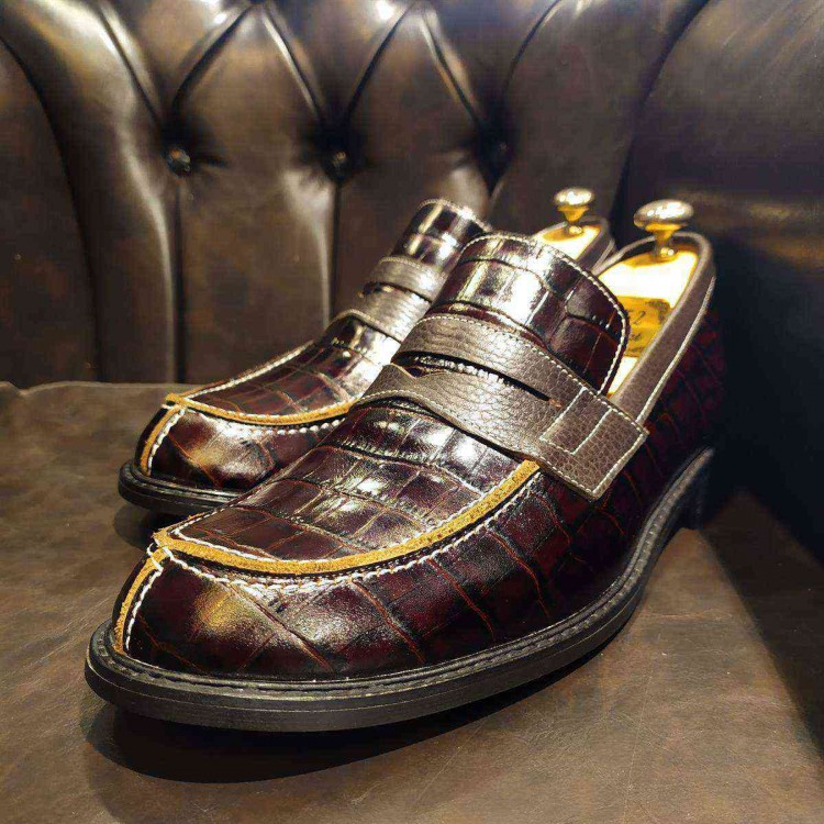 Bordo Kroko Loafer 